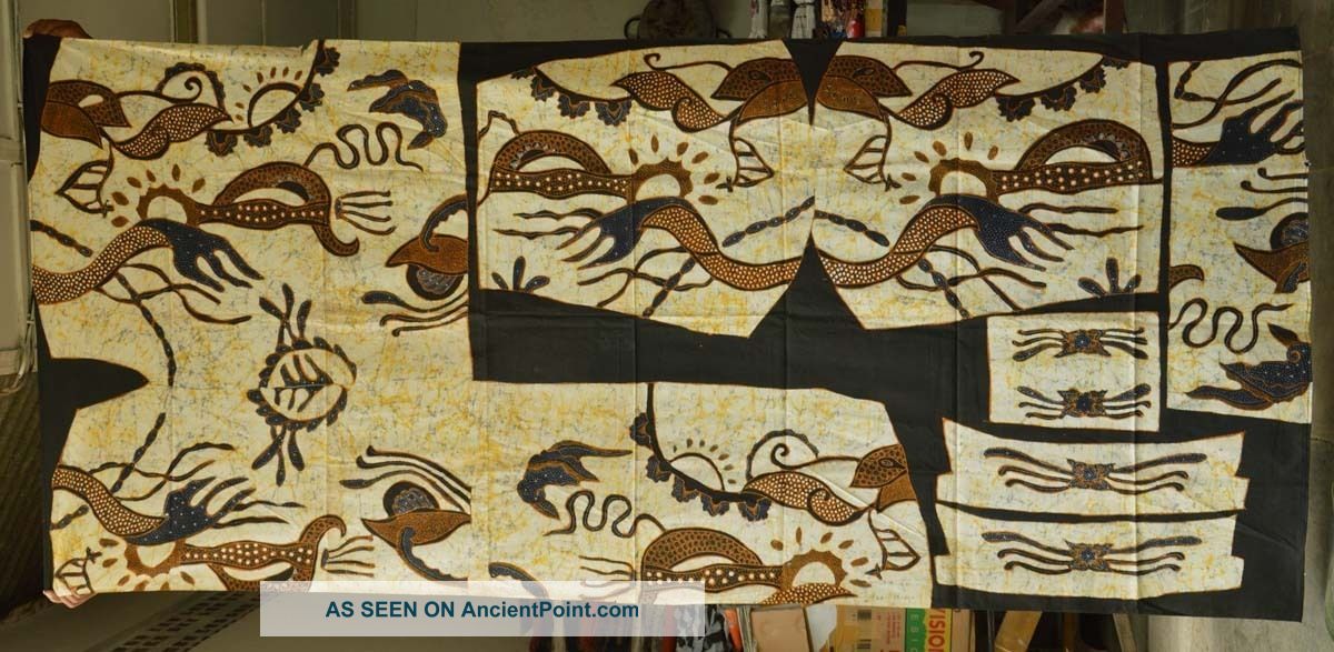 Indonesian Pattern Batik Fabric Textile Clothes Sogan Jawa Javanese Wax Dye Fa21 Pacific Islands & Oceania photo