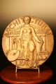 Antique Deco Bronze Plaque - Architectural League Of New York - Heavy & Large Metalware photo 1