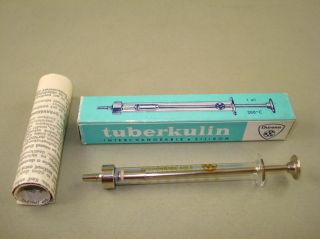 Vintage Old Glass Insulin Type Syringe 1ml Chirana Boxed photo