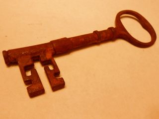 1800 ' S Antique Key - Victorian Era - Jumbo Six Inches - Almost {1/4} Pound Bk10 photo