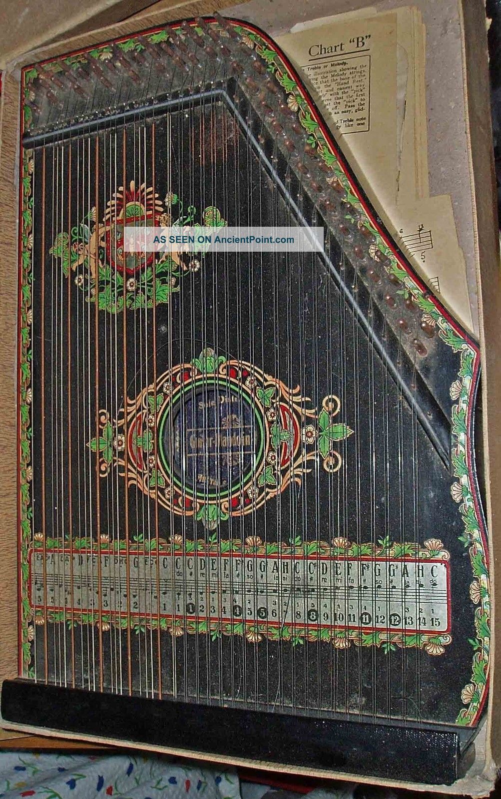 Antique C1930 German Eagle Zither Mandolin Banjo Large Musical Instrument Musical Instruments (Pre-1930) photo