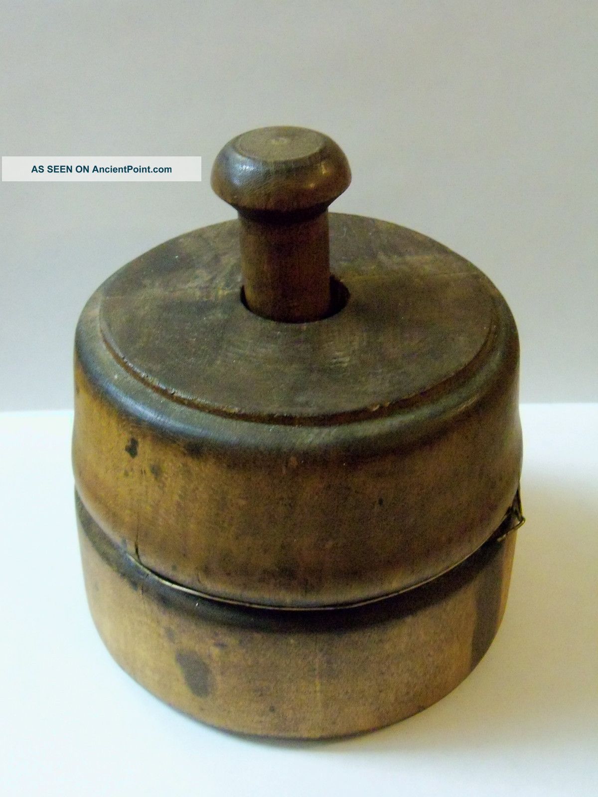Antique Wood Butter Mold - Primitive Pineapple Mold I Lb Blocks Well Seasoned Wood Primitives photo