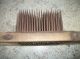 Early Flax Tool Hetchel Wool Comb 19th Century Primitive Square Nails Primitives photo 4