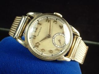 1936 Hamilton Endicott Gentleman ' S Wristwatch,  Runs Well With Matching Mesh Band photo