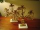 Vtg.  Pair Girandole 3 Hole Brass Candle Holders 60 Crystals Total Marble Base Metalware photo 11