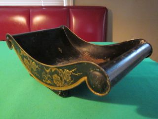Antique French Metal Tole Cheese Trolley / Boat photo