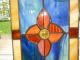 Vintage Colorful Well Made Stained Glass Small Window Or Wall Hanging 1900-1940 photo 2