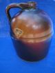 Antique Peoria Pottery Crock Whiskey Jug Dark Brown Glaze Whisky Stoneware Vtg Jugs photo 2