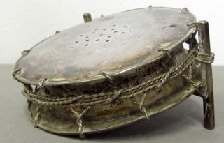 Rare Japanese Export Silver 950 Drum Shaped Salt Shaker Signed 1920s photo