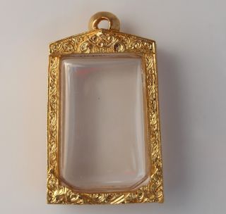 Piramit Micron Gold Frame Casing Case Fit Size For Big Phra Somdej Thai Amulet photo