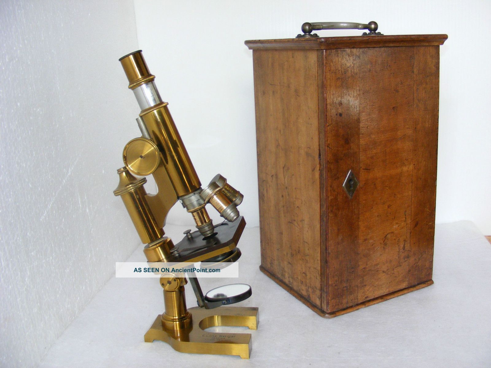 Excellent Cased Brass Microscope By E.  Leitz Wetzlar,  C.  1894 Other photo