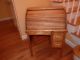 Vintage Anqiue Childrens Oak Roll Top Desk With Matching Chair 1900-1950 photo 2