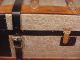 Refinished Dome Top Victorian Steamer Trunk Antique Chest With Straps & Buckles 1800-1899 photo 3