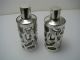 2 Vintage Sterling Silver & Glass Perfume Bottles Taxco Mexico Ca1950s Mexico photo 1