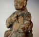 Antique Chinese Carved Wood Temple Statue Qing Dynasty 1700 ' S Wooden Figure Men, Women & Children photo 6