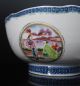 Large Antique 18c Chinese Export Porcelain Bowl With Scenes Of Figures Bowls photo 2