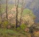 Oil Painting Dale Bessire 1892 - 1974 Spring Roadside Listed Artist Arts & Crafts Movement photo 4