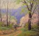 Oil Painting Dale Bessire 1892 - 1974 Spring Roadside Listed Artist Arts & Crafts Movement photo 5