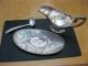 Antique Rare Chinese Export S/silver Gravy Sauce Bowl Set Signed By Yuc - Hang Bowls photo 3
