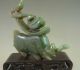 570g Antique Chinese Old Hetian Jade Statue With Elephant Turtle And Crane Other photo 6
