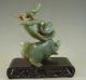570g Antique Chinese Old Hetian Jade Statue With Elephant Turtle And Crane Other photo 7