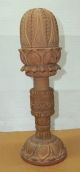 Very Rare Wooden Engraved Portable Incense Stick Holder With Lots Of Detail Work India photo 2