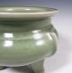 Old Chinese Celadon Glaze Tri Pod Censer Bowl With Ribbed Body Bowls photo 2