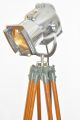 Antique Theatre Lamp Floor Spot Light Industrial Deco Silver Eames Mid Century Art Deco photo 4