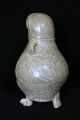 Very Rare Chinese Jin Dynasty Greenish Celadon Owl Jar Pots photo 1