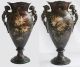 Stunning Pair 19th Century Limoges Porcelain Vases - Sazerat/ Blondeau 1859 - 1906 Vases photo 5