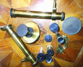 Collection Of Antique Brass And Other Scientific Optical Items Interesting photo