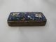Antique French Cloisonne Enamelled Stamp Box/ Snuff Box/ Pill Box/ Patch Box Metalware photo 2