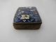 Antique French Cloisonne Enamelled Stamp Box/ Snuff Box/ Pill Box/ Patch Box Metalware photo 3
