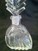 Vintage Irice Czech Crystal Glass Perfume Bottle Cinderella Dress Shape Bottom Perfume Bottles photo 3