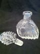Vintage Irice Czech Crystal Glass Perfume Bottle Cinderella Dress Shape Bottom Perfume Bottles photo 4