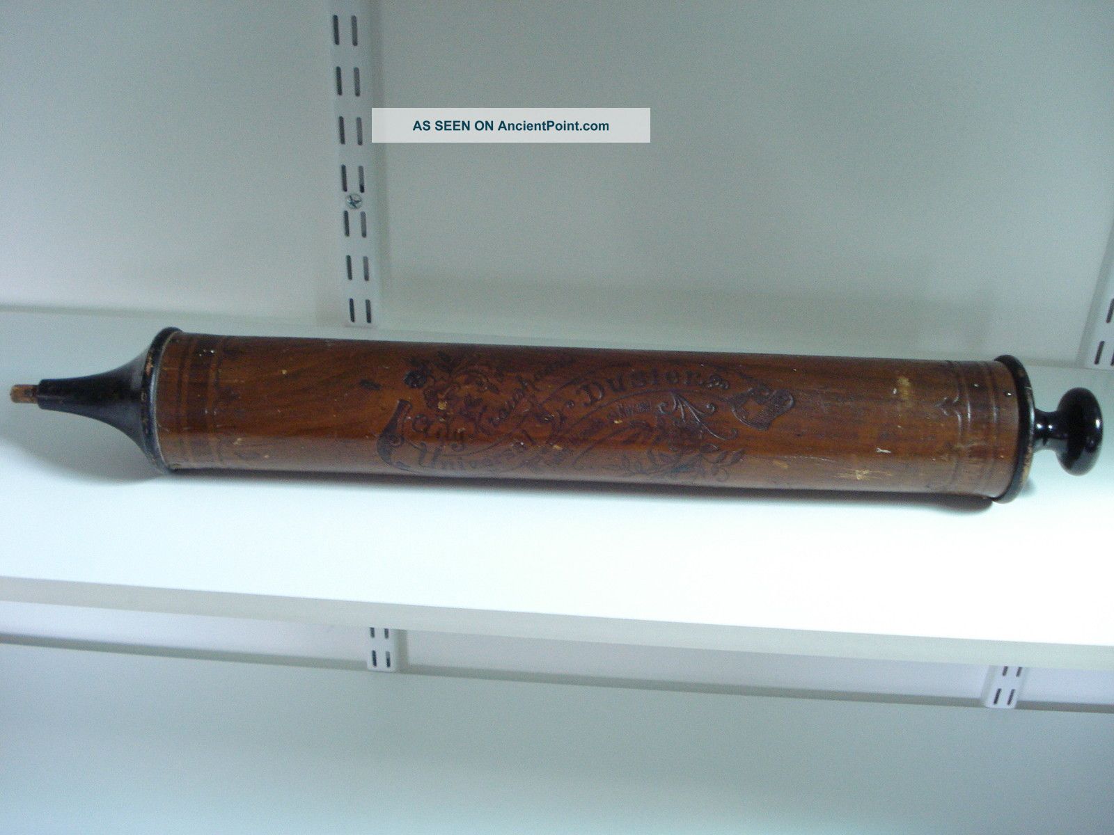 Antique Wood 1891 Clug Kraushaars Universal House Duster Piston Bellow Victorian Primitives photo