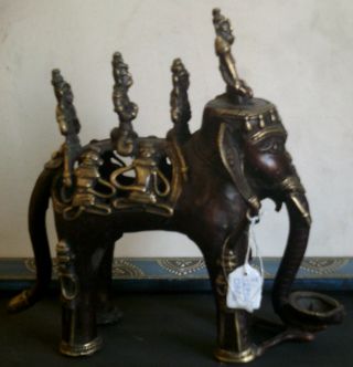 Rama Lakshman Sita Hanumaan Hanuman Monkey Ape God On Elephant Tribal India Art photo