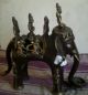 Rama Lakshman Sita Hanumaan Hanuman Monkey Ape God On Elephant Tribal India Art Metalware photo 1