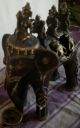 Rama Lakshman Sita Hanumaan Hanuman Monkey Ape God On Elephant Tribal India Art Metalware photo 3