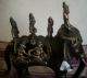 Rama Lakshman Sita Hanumaan Hanuman Monkey Ape God On Elephant Tribal India Art Metalware photo 4