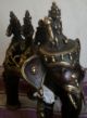 Rama Lakshman Sita Hanumaan Hanuman Monkey Ape God On Elephant Tribal India Art Metalware photo 5
