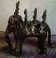 Rama Lakshman Sita Hanumaan Hanuman Monkey Ape God On Elephant Tribal India Art Metalware photo 6
