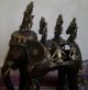 Rama Lakshman Sita Hanumaan Hanuman Monkey Ape God On Elephant Tribal India Art Metalware photo 7