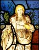2 Antique Leaded Hand Painted Stained Glass Charity & Faith / Can Ship Worldwide 1900-1940 photo 2