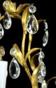 Pair Regency Florentine Sconces Gold Leaf Gilded Italian Crystal Restored Lights Chandeliers, Fixtures, Sconces photo 4