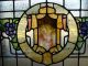 Antique Grape Stained Glass Transom Window 1900-1940 photo 1