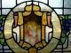 Antique Grape Stained Glass Transom Window 1900-1940 photo 2