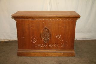 Simple Vintage Walnut Church Podium,  Counter Or Maitre D Stand photo