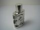 Overlay Sterling Silver & Glass Perfume Bottle Sent Bottle Taxco Mexico Ca1950s Mexico photo 1