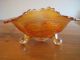 Fenton Horse Medallion Marigold Carnival Glass Jack In The Pulpit Bowl.  C.  1911 Bowls photo 6